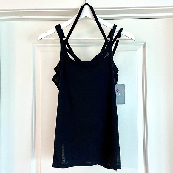 Athleta Athleisure Drishti Tank Top Built in Sports Bra Black Size XXS - Picture 3 of 11
